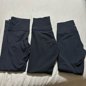 3 pair of lululemon leggings black in size 6